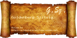 Goldenberg Szilvia névjegykártya